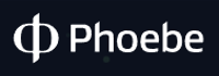 Phoebe logo featuring the company name alongside a white phi symbol on a dark navy background.
